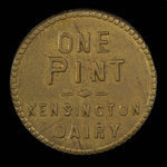 Canada, Kensington Dairy, 1 pint, milk <br /> 1895
