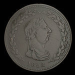 Canada, unknown, 1 penny <br /> 1812