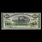 Canada, Commercial Bank of Windsor, 10 dollars <br /> July 1, 1871