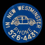 Canada, New Westminster Volkswagon Ltd., no denomination <br /> 1972