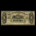 Canada, Consolidated Bank of Canada, 4 dollars <br /> July 1, 1876