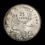 Canada, George VI, 25 cents <br /> 1941