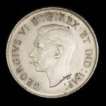 Canada, George VI, 50 cents <br /> 1944