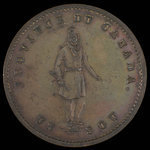Canada, Quebec Bank, 1/2 penny <br /> 1852