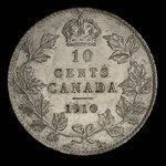 Canada, Edward VII, 10 cents <br /> 1910
