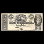 Canada, Bank of Upper Canada (York), 20 dollars <br /> 1838