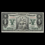 Canada, Banque Canadienne Nationale, 5 dollars <br /> February 1, 1929