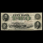 Canada, City Bank (Montreal), 2 dollars <br /> January 1, 1857