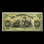 Canada, Dominion Bank, 10 dollars <br /> January 3, 1910