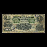 Canada, Mechanics Bank (Montreal), 4 dollars <br /> June 1, 1872