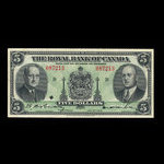Canada, Royal Bank of Canada, 5 dollars <br /> January 2, 1943