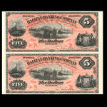 Canada, Halifax Banking Company, 5 dollars <br /> January 1, 1887