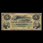 Canada, Niagara District Bank, 5 dollars <br /> July 1, 1872