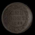 Canada, Victoria, 1 cent <br /> 1859