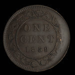 Canada, Victoria, 1 cent : 1859