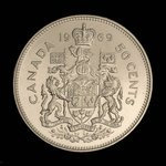 Canada, Elizabeth II, 50 cents <br /> 1969