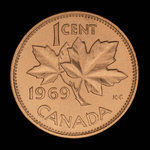 Canada, Elizabeth II, 1 cent <br /> 1969