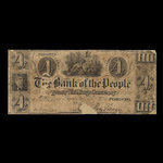Canada, Bank of the People, 4 dollars <br /> October 9, 1840