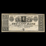 Canada, City Bank (Montreal), 20 dollars <br /> 1850