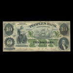 Canada, Peoples Bank of New Brunswick, 10 dollars <br /> December 1, 1881