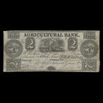 Canada, Agricultural Bank (Toronto), 2 dollars : September 21, 1837