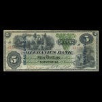 Canada, Mechanics Bank (Montreal), 5 dollars <br /> June 1, 1872