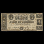 Canada, Colonial Bank of Chatham, 5 dollars <br /> February 3, 1837