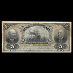 Canada, Banque d'Hochelaga, 5 piastres <br /> May 2, 1898