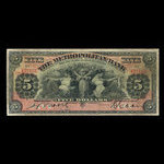 Canada, Metropolitan Bank (The), 5 dollars <br /> November 5, 1902