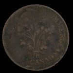 Canada, unknown, 1 sou <br /> 1838