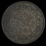 Canada, Victoria, 20 cents <br /> 1865