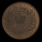 Canada, Victoria, 1/2 cent <br /> 1861