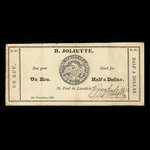Canada, B. Joliette, 1 ecu <br /> November 20, 1838