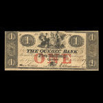 Canada, Quebec Bank, 1 dollar <br /> November 1, 1857