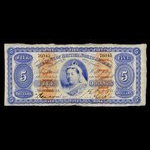 Canada, Bank of British North America, 5 dollars <br /> May 1, 1884