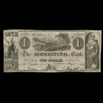 Canada, Agricultural Bank (Montreal), 1 dollar <br /> May 3, 1842