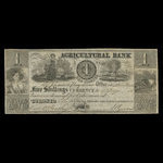 Canada, Agricultural Bank (Toronto), 1 dollar : November 1, 1835
