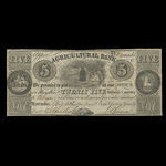 Canada, Agricultural Bank (Toronto), 5 dollars <br /> November 1, 1836