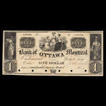 Canada, Bank of Ottawa, 1 dollar <br /> 1838