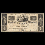 Canada, Bank of Ottawa, 1 dollar : 1838