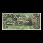 Canada, Union Bank of Newfoundland, 5 dollars <br /> May 1, 1889
