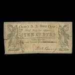 Canada, A.A. Barry, 10 cents <br /> October 18, 1862