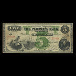 Canada, People's Bank of Halifax, 5 dollars <br /> July 1, 1882