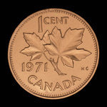 Canada, Elizabeth II, 1 cent <br /> 1971