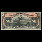 Canada, Bank of Hamilton, 50 dollars <br /> June 1, 1914