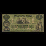 Canada, Molsons Bank, 1 dollar <br /> October 1, 1857