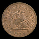 Canada, Bank of Upper Canada (York), 1 penny <br /> 1854