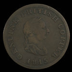 Canada, unknown, 1/2 penny <br /> 1815