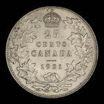 Canada, George V, 25 cents <br /> 1921