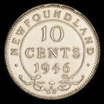 Canada, George VI, 10 cents <br /> 1946